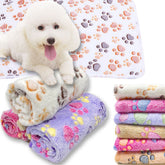 Soft and fluffy pet blanket with cute cartoon patterns for cats and dogs