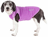 Pet Life Active Aero-Pawlse heathered quick-dry stretch dog tank top with UV protection and reflective tape