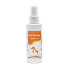 Healthy Paw Life Lime Sulfur Spray for pet skin irritation and parasite relief in spray bottle