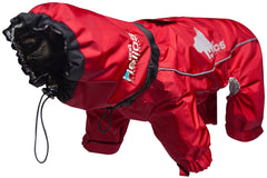 Helios Weather-King windproof full-bodied pet jacket with reflective heat retention and adjustable hood