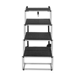 VEVOR 4-step folding dog stair for cars with non-slip surface and lightweight aluminum frame