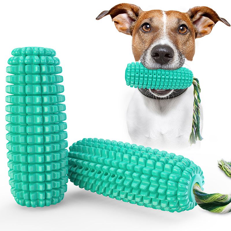 Interactive indestructible rubber pet dog toy ball for chewing and tooth cleaning