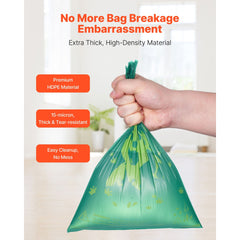 Lavender scented biodegradable dog poop bags, 270 count, leak-proof and sturdy HDPE waste bags with recycled plastic and D2W formula