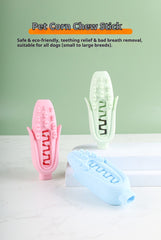 Durable food-grade silicone Pet Corn Chew Stick for dogs in macaron colors