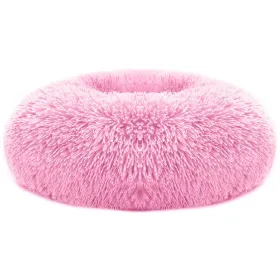 Pet Dog Bed Soft Warm Fleece Puppy Cat Bed Dog Cozy Nest Sofa Bed Cushion L Size (Option: Pink-L)