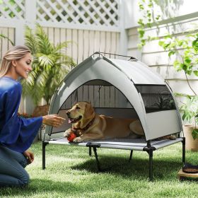 Elevated Dog Bed with Removable Canopy (Option: Light Gray-780x200x110 mm)