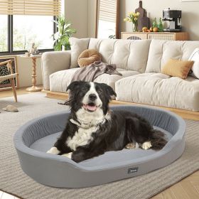 Dog Bed - Warm Plush Pet Bed With Removable Washable Cover, Versatile Dog Mat For Indoor Outdoor Use, Anti-Slip Bottom For Crate, Kennel & Home (Option: Gray 2XL)