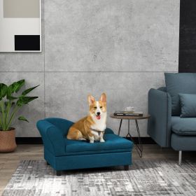 Pet Sofa Dog Sofa for Small Dogs with Storage (Option: Blue-740x485x165 mm)
